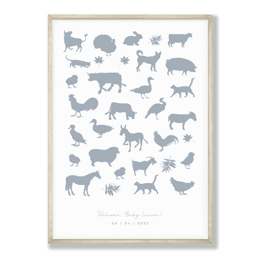 Guestbook Poster - Farm Animals